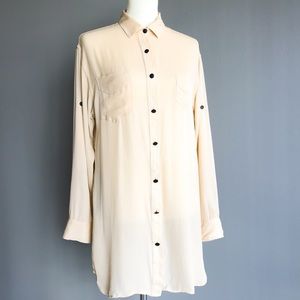 SOLD/  Rag & Bone • blush silk shirt dress